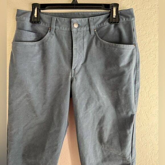 Lululemon ABC Slim-Fit Pants Men 31x 31 Iron Blue Utilitech Stretch Comfort - Picture 3 of 9